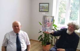 Šį kartą kolega Kęstutis Šiaulytis "brūkštelejo" draugišką Jono Laurinavičiaus šaržą. Šį kartą kolega Kęstutis Šiaulytis "brūkštelejo" draugišką Jono Laurinavičiaus šaržą.